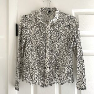 Topshop Laced Blouse EUC Size 0